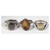 Sterling & Gemstone Rings (7-9)