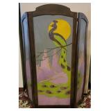 Hand Painted Peacock Room Divider
