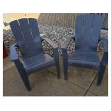 Gray Plastic Patio Adirondack Chairs