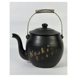 McCoy Black Pottery ï¿½Kookie Kettleï¿½ Cookie Jar