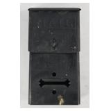 Black Metal Wall Mount Mailbox
