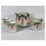 Nippon Porcelain Lemonade/Cider Pitcher & Cups (6)