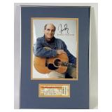 2003 Autograph James Taylor Photo & Concert Ticket