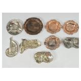 Japanese Pressed Metal Shaped Ashtrays