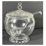 Imperial Candlewick Notch Lid Punch Jar