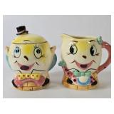 Enesco Humpty-Dumpty Sugar Bowl & Creamer Set