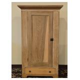 Victorian Single Pine 4-Shelf/1-Drawer Cabinet