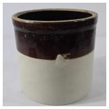 Stoneware Brown/Cream Crock