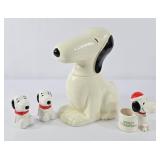Peanuts Snoopy Cookie Jar, Salt & Pepper Shakers