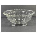 Imperial Candlewick Etched Footed Compote
