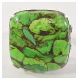 Sterling & Copper Green Turquoise Ring (10)