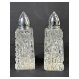 Irice Cut Crystal Salt & Pepper Shakers - Germany