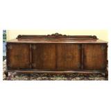 German Walnut Veneered & Carved Front Sideboard