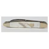 German Bulldog Anglo-Saxon Mother Of Pearl Knife