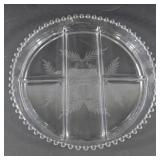 Imperial Candlewick Divided Etched Relish Tray
