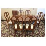 8 PC. Carved Dining Set w/ Leaf