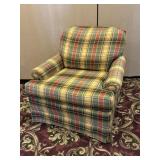 Huntington House Plaid Upholstery Armchair
