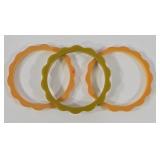 Bakelite 'Daisy' Scalloped Bangles (3)