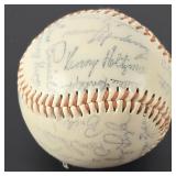 R. Jackson, G. Nettles, C. Johnson Signed Baseball