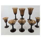 Imperial Candlewick Brown Goblets & Wine Glasses