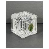Waterford Crystal Baby Alphabet Block Paperweight