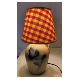 Rowe Pottery Works Flower Stoneware Lamp