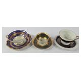 AL-KA & Rosenthal Cobalt & Green Teacups & Plates