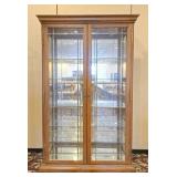 Philip Reinisch Co. Oak 5-Shelf Curio Cabinet