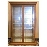 Philip Reinisch Co. Oak 5-Shelf Curio Cabinet