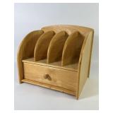 Pomerantz Maple Wood Desk Organizer