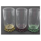 Imperial Candlewick Multi-Color Footed Tumblers