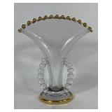 Imperial Candlewick Gilt Etched Fan Vase