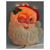 Vintage Light-Up Blow Mold Santa Christmas Face