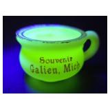 Custard Glass Galien, MI Souvenir Chamber Pot