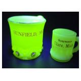 Vintage Custard Michigan Souvenir Mugs