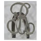 Sterling Cursive Initial 'R' Money Clip