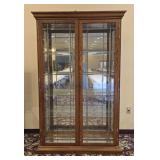 Philip Reinisch Co. Oak 5-Shelf Curio Cabinet