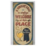 Pabst Blue Ribbon Wood Beer Sign