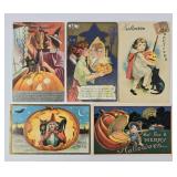 1919-1922 Halloween Greeting Postcards (5)