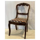 Antique Victorian Carved Mahogany Chair