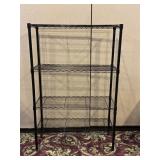 4- Tier Black Metal Utility Storage Shelf
