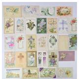1908-24 Easter Greetings Postcards w/ Crosses (28)