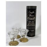 Imperial Glass Candle & Flower Stickups