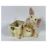Ceramic Easter Bunny w/ Carrots Planter