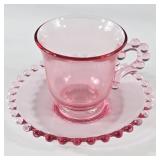 Imperial Candlewick Pink Teacup & Plate