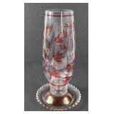 Imperial Candlewick Red Oak Leave Candle Holder