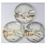 MCM West Germany Winter Relief Wall Platters