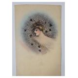 Pretty Woman w/ Spiderweb Postcard By Cob Shinn