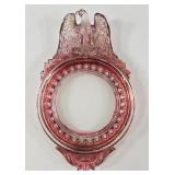 Imperial Candlewick Cranberry Eagle Ashtray