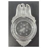 Imperial Candlewick Clear Glass Eagle Ashtray